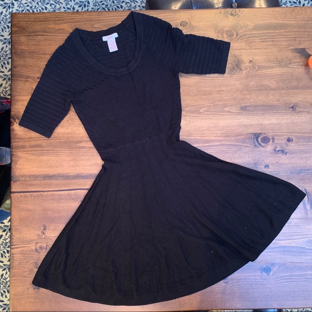 Fit-and-Flare Black Dress